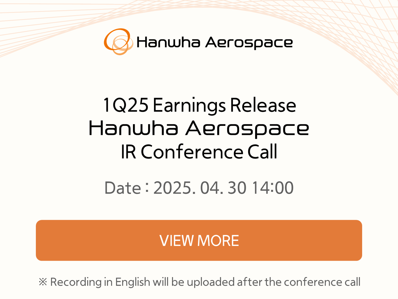 1Q25 IR Conference Call