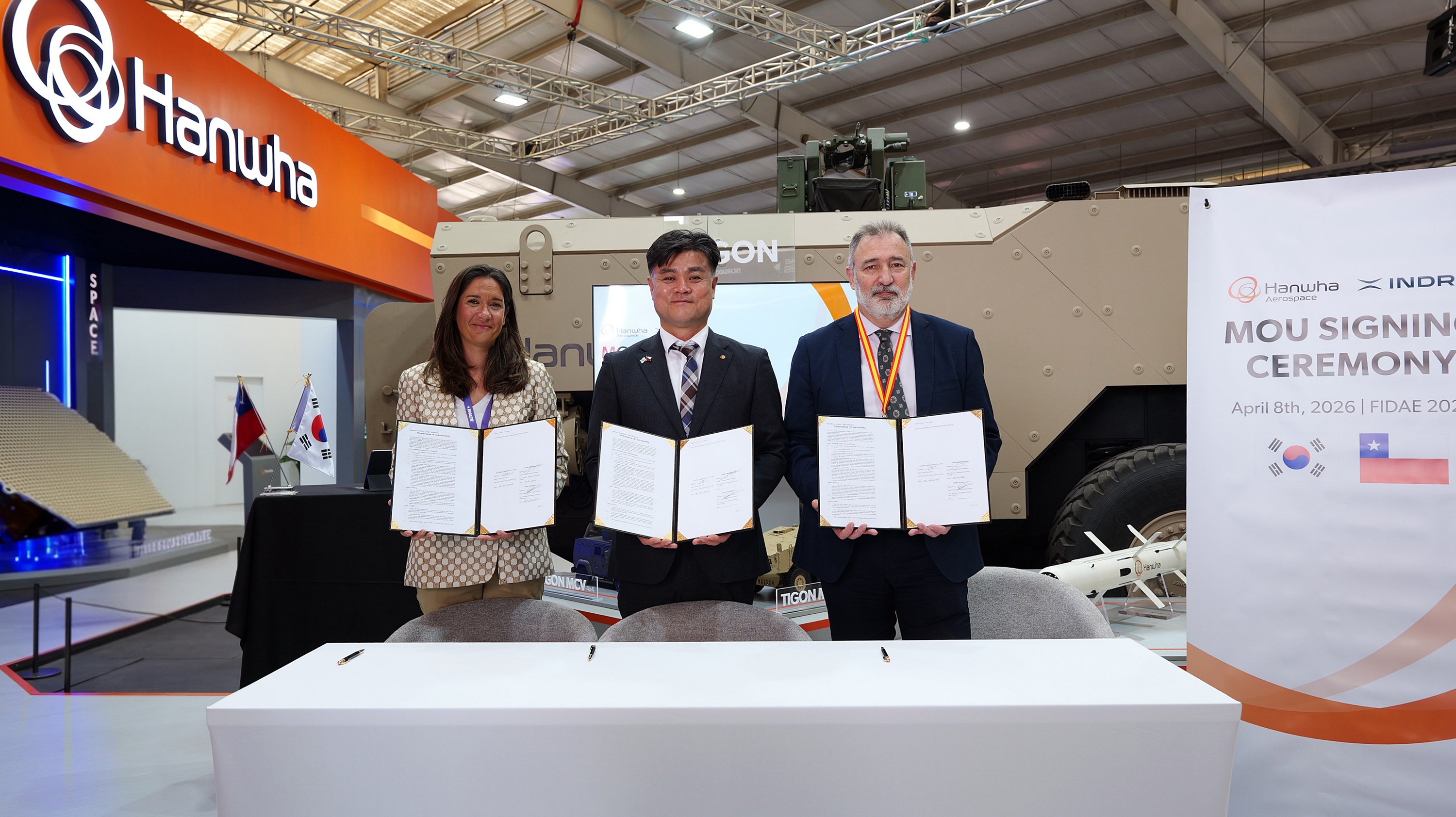 Hanwha Aerospace Signs MOU with Indra Group for La
